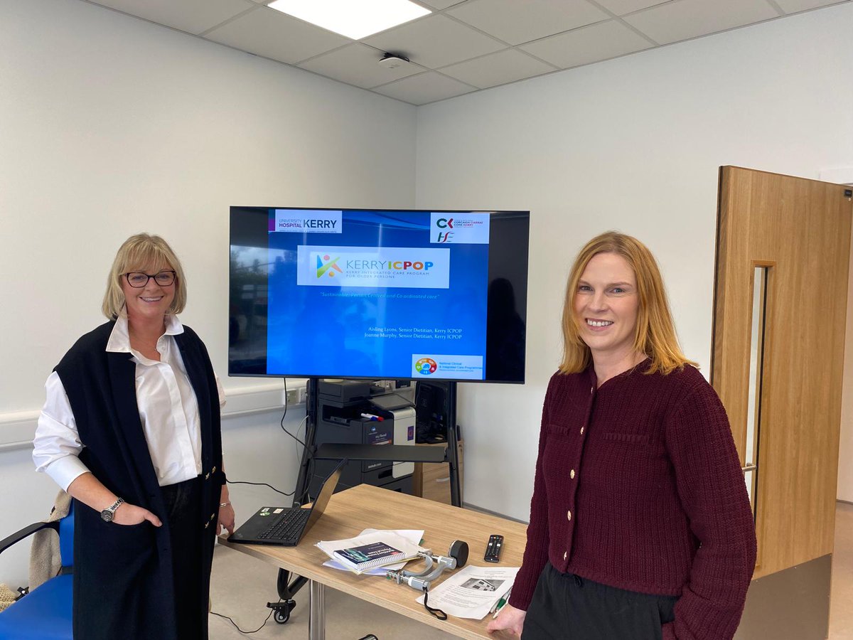 Joanne Murphy and Aisling Lyons recently updated colleagues on work being done in ICPOP on sacropenia at Dietetics Clinical update day.
