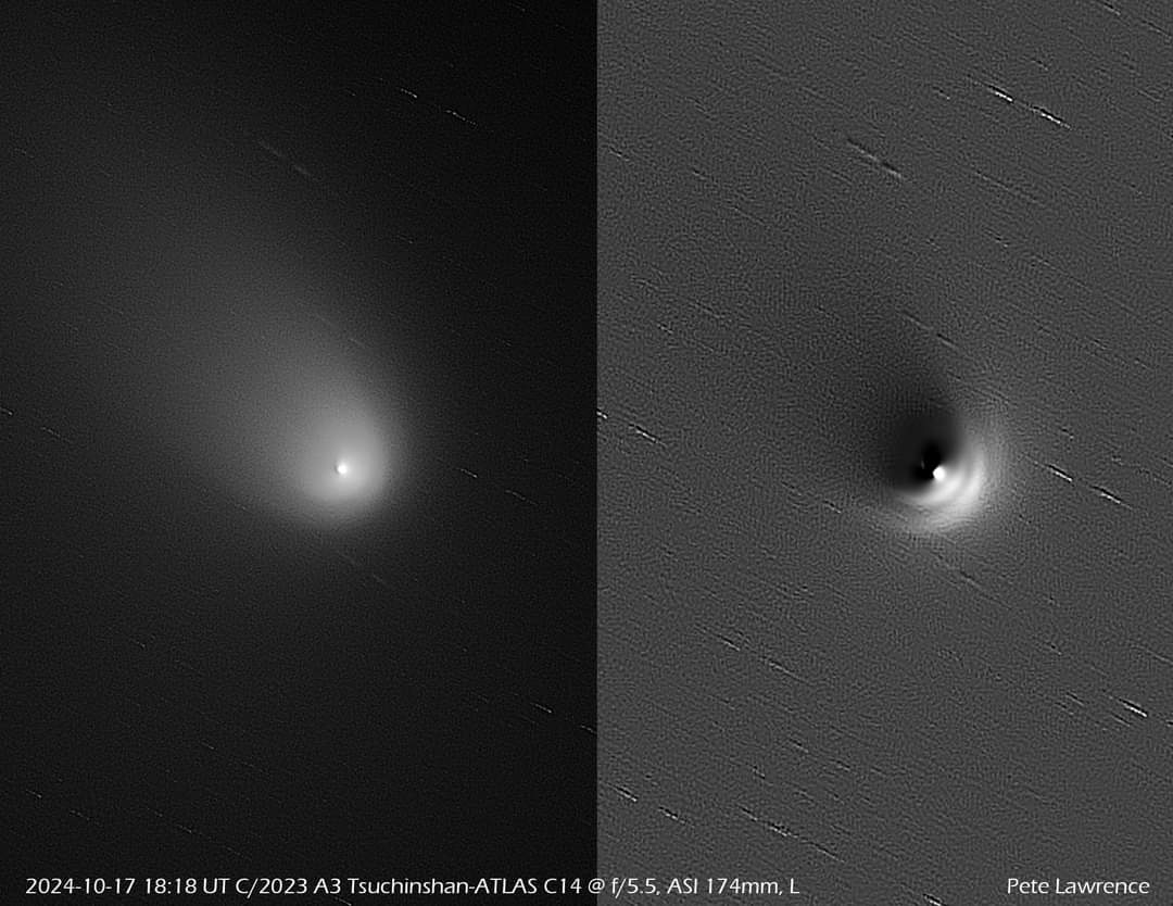 Dust shells in the coma of C/2023 A3 Tsuchinshan-ATLAS (17 Oct)