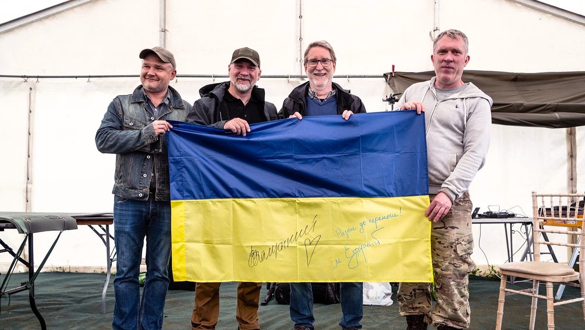 In July, Sergiy Taranenko &amp; Maksym Ostapenko visited <a href="/bournemouthuni/">Bournemouth Uni</a> for a seminar on using archaeology for veteran recovery, supported by <a href="/InstituteArch/">CIfA</a>. At an <a href="/opnightheritage/">OpNightingaleHtg</a> project, they presented a signed Ukrainian flag from the Archbishop of Kyiv and a leading general.