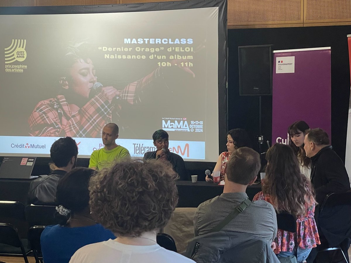 pass Culture (@pass_culture) on Twitter photo C’est le Jour J ! 📍 Nous sommes au MaMa Festival pour suivre la masterclass d’ELOI sur la création de son premier album « Dernier orage » 🌩️ Les jeunes sont encore une fois mis à l’honneur : l’animation est orchestrée par deux jurées du <a href="/prixjosephine/">Prix Joséphine des Artistes</a> 18/20 ans ! C’est le Jour J ! 📍 Nous sommes au MaMa Festival pour suivre la masterclass d’ELOI sur la création de son premier album « Dernier orage » 🌩️ Les jeunes sont encore une fois mis à l’honneur : l’animation est orchestrée par deux jurées du <a href="/prixjosephine/">Prix Joséphine des Artistes</a> 18/20 ans !
