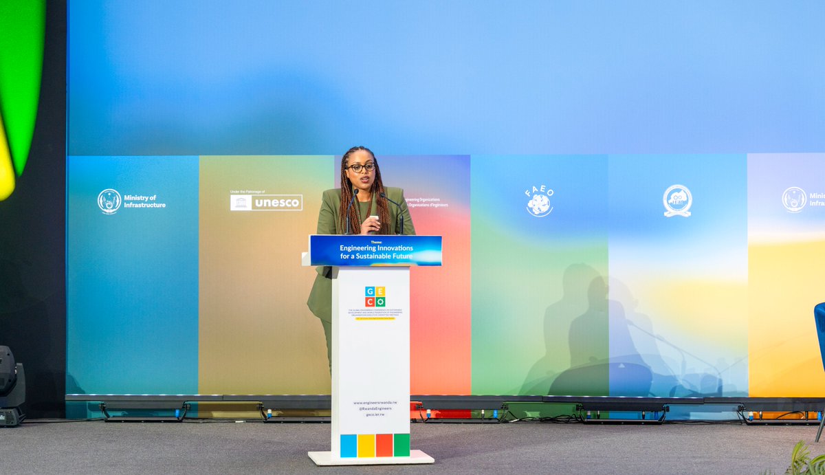 RSSB_Rwanda's tweet photo. 🏗️Our Head of Real Estate, Paola Musoni, participated in the Global Engineering Conference, where she presented RSSB's commitment to building sustainable, wellness-focused communities. 

She highlighted our award-winning Vision City Phase 2, which incorporates eco-friendly designs, energy-efficient solutions, and wellness features that promote a healthier lifestyle.

#GECO2024