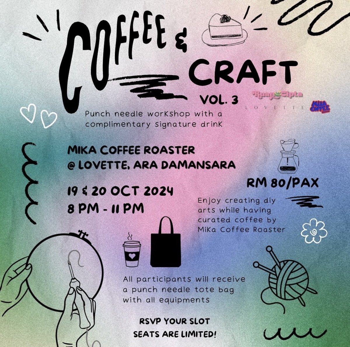 kaypohmedia's tweet photo. What’s happening in Klang Valley this weekend!

Market Minggu x Freedom Football
📍EV Arena, Elmina

Coffee and Craft Vol. 3
📍Mika Coffee Roaster, Ara Damansara

Pesta People Carbootsale
📍Mont Kiara

Just Jokes Stand Up Comedy
📍Ormond Hotel, Chow Kit

#kaypohevents https://t.co/kydHhY1S2g