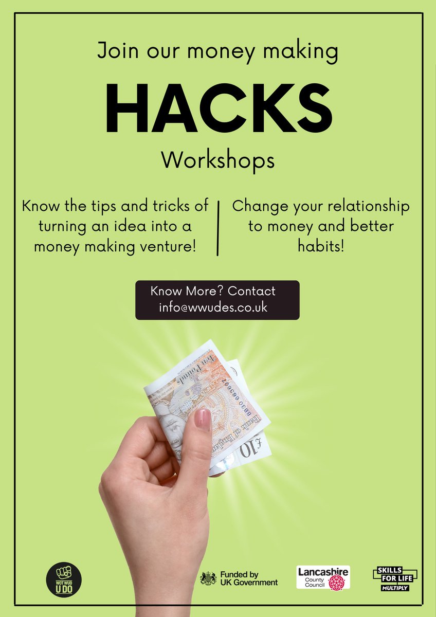 WotWudUDo's tweet image. Come and join our #moneymaking drop in sessions over half term at Plunginton Community centre, 30th Oct 10-12, and at Clayton Brook Village Hall, 31st Oct 10-2.
@ChorleyCouncil @CaritasCareUK