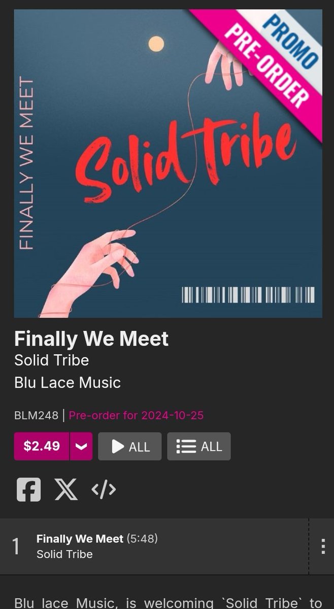 Solid_tribe's tweet photo. "🚨 New Music Alert! Dive into Finally We Meet – out now on Traxsource. Get ready to vibe with the best beats. 🎶🔥 
https://t.co/uyzqgeOcFR https://t.co/U7TBP5CknW