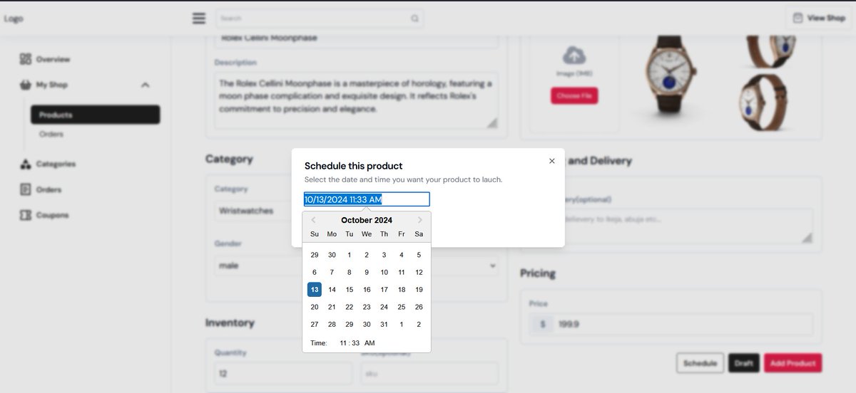 IdrisRoti's tweet image. Finally done guys 🥳 ( at least for now 🌚 )
Ecommerce fashion store 
Live url: hifashion.vercel.app
✅ User Authentication and Authorization
✅ Admin Dashboard 
✅ Product Management (Add, Edit, Schedule, Delete)
✅ Shopping Cart (Add, Update, Remove)
✅ Checkout Process