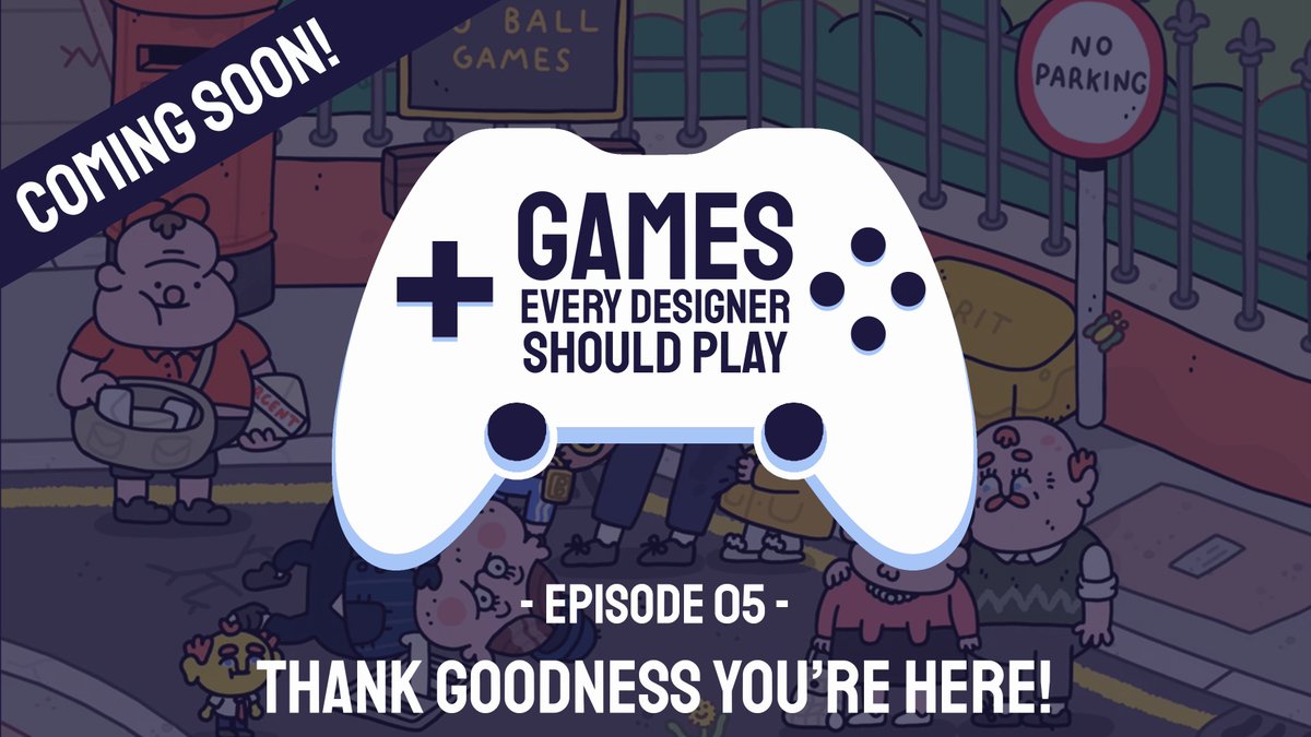 🚨 Recording EP05: Thank Goodness You're Here! Soon! Why do YOU think this is a game every designer should play?  #GameDesign #GamesEveryDesignerShouldPlay #GamingPodcast #IndieDev #ThankGoodnessYoureHere