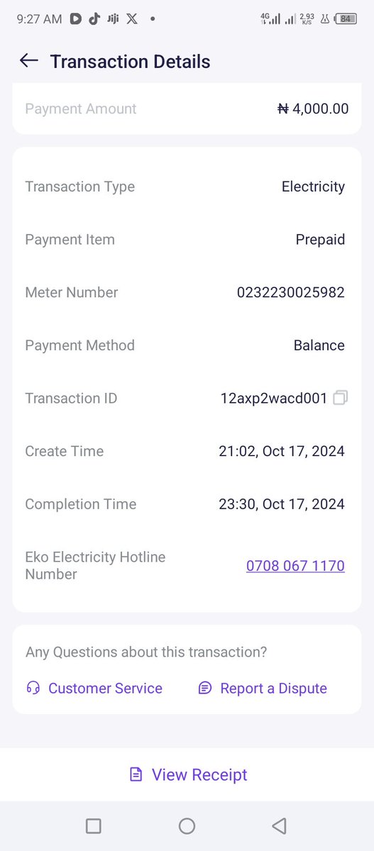 Ekemini1773's tweet photo. @palmpay_ng I purchased a 4k  unit of electricity yesterday and in my end it was successful but until now I haven't received the token. https://t.co/z7XHtlJex3