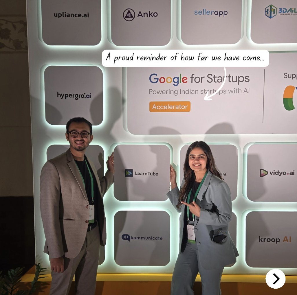 actgrants's tweet photo. We’re proud to announce that @LearnTube_ai , an #ACTForEducation startup, recently showcased their game-changing approach to skilling and education at Google for Startups Demo Day! After an intensive one-week bootcamp in July, followed by personalized virtual support, 1:1 mentorship, and strategic guidance, they’re now set to graduate and soar to even greater heights. Congratulations @Shronitl and Gargi Ruparelia! 🚀
#CoFoundersOfSocialChange #GoogleDemoDay #EdTech #Innovation