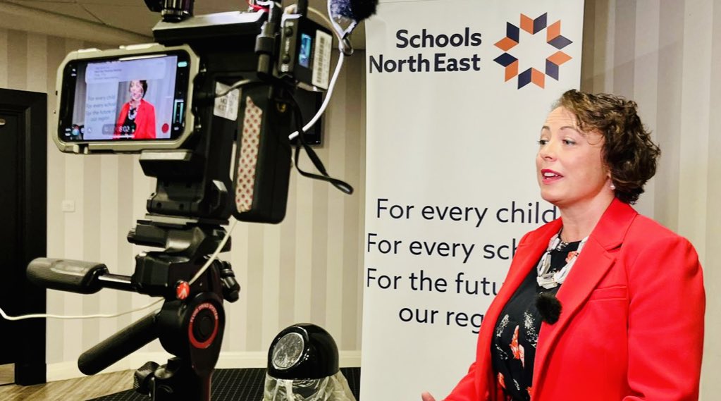 CMcKinnellMP's tweet photo. It was wonderful to be back at @SCHOOLSNE #SNESummit24, this time giving a speech as Schools Minister.

Great to hear from @northumbriana too. 

The government’s mission is clear - where you are from in this country should not determine what you go on to achieve in life. https://t.co/hl6OFGRVaX