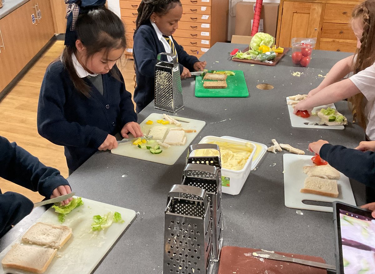 Messy afternoon completing our DT project of healthy sandwiches <a href="/CroxtethC/">CroxtethCPS</a>