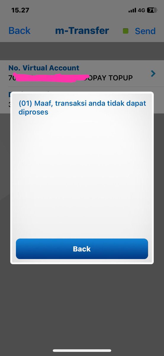 Barusan mau topup Gopay dari <a href="/HaloBCA/">Halo BCA</a> <a href="/BankBCA/">Bank BCA</a>  Tapi kok gagal melulu. Saya check saldo, Alhamdulillah melimpah. Apa ada yg mengalami hal sama?