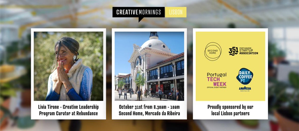 🔜 See you on Oct 31 at Second Home for hashtag#cmvision !
Get your free tickets here: bit.ly/4f2VnPz 

🌱 Our  speaker is Livia Tirone, presenting her talk, “Towards a Totally Good Future.” Livia is the founder of the Lisbon home of THNK, School of Creative Leadership.