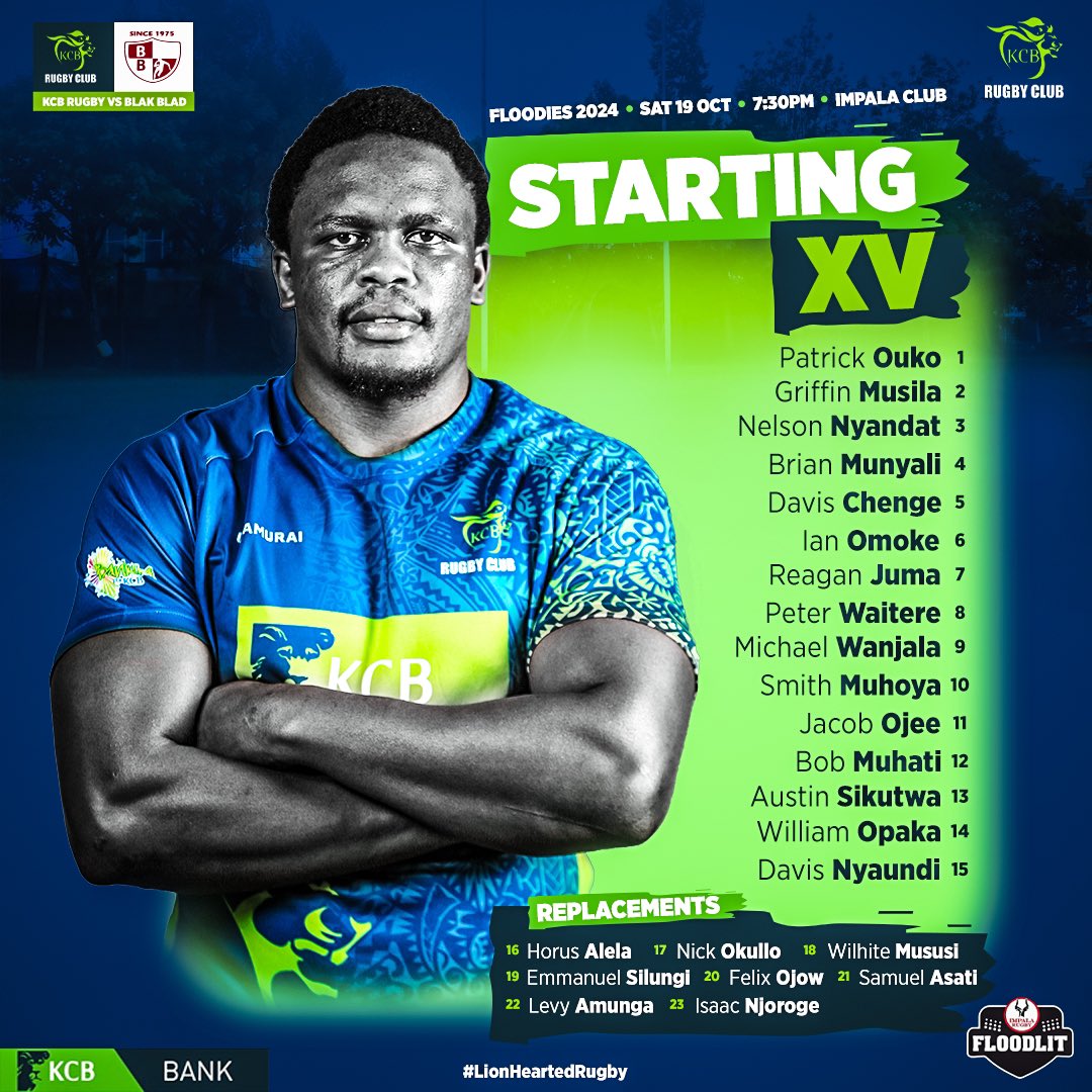 #fridayvibes 
Lions on duty this weekend at the 2024 Impala Floodlits pale Impala grounds. Lion Hearted Family tuko!?
Wishing you a successful hunt Masimba.

#RugbyKe ThikaRoadDerby #Believe #Commitment #LionHeartedRugby