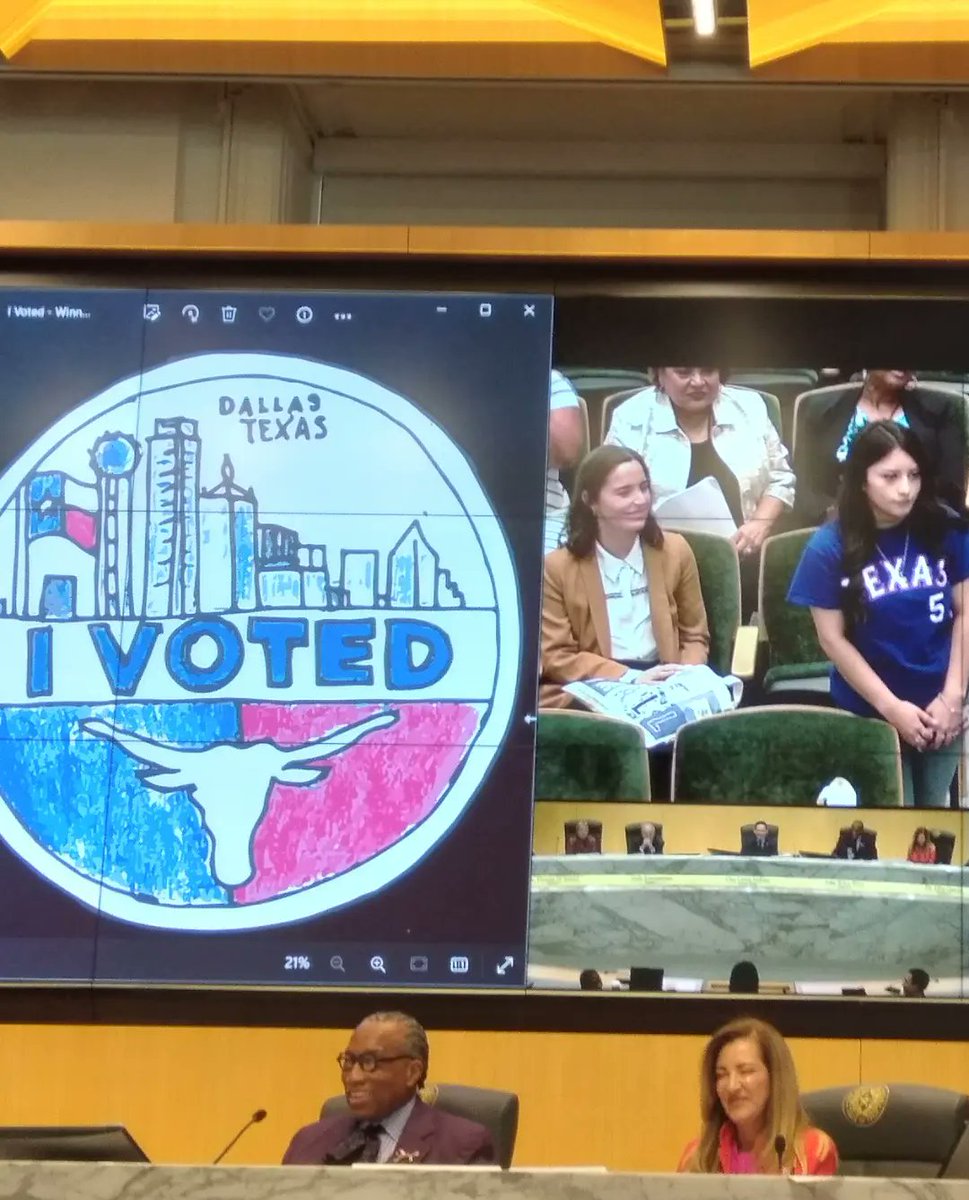 chriswyatt88's tweet image. Our great @DallasISDSupt please Congratulate your own DISD Samuell H.S. student Mareily Lopez for being Winner of Dallas County "I Voted" Sticker Design Contest that will feature her original sticker for 1 million voters. #dallasisd #nbc5 #fox4 #dallasobserver #dallasmorningnews