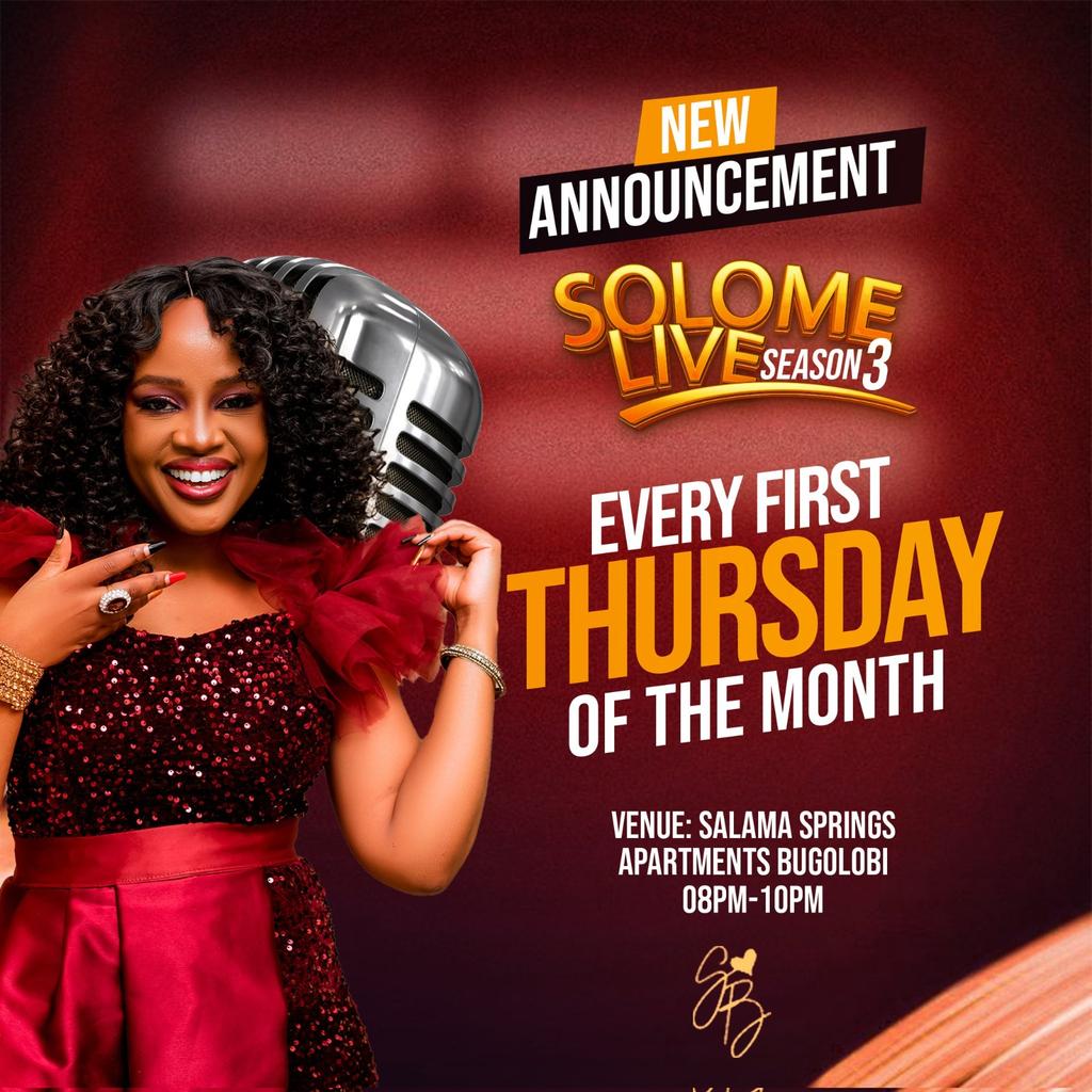 Wululu! 🎤💃 BIG news!

#SolomeLive Season 3 is moving from Wednesdays to EVERY FIRST THURSDAY of the month ! 💃🏽🔥

🗓️ New day: First Thursday
📍 Venue: <a href="/SalamaSprings/">Salama Springs</a>
🕗 Time: 8 PM - 10 PM

Mark your calendars—Thursdays are the new vibe! 🎉✨

 #ThursdaysAreTheNewWednesdays