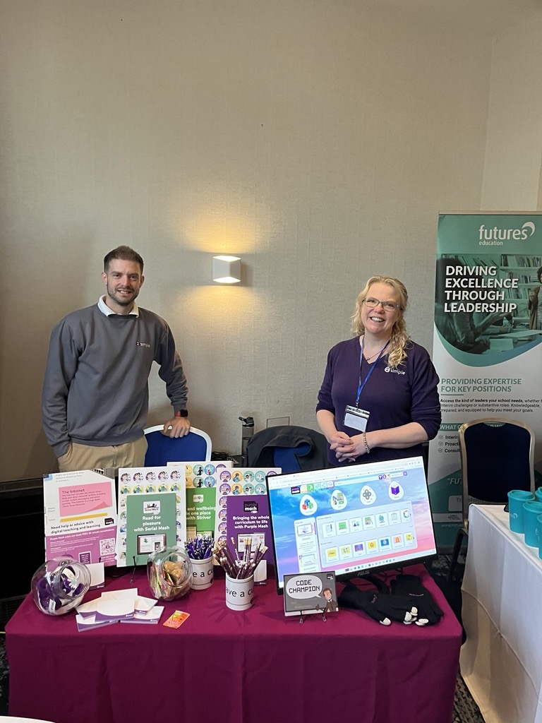 2SimpleSoftware's tweet photo. We're in Harrogate today with @bluecowedu for the Primary School Leaders Conference! If you're attending, stop by the 2Simple stand for a chat to learn how our transformational resources can help you and your school.

#BlueCowEducation #2Simple #PurpleMash https://t.co/1ndmqlv3bD