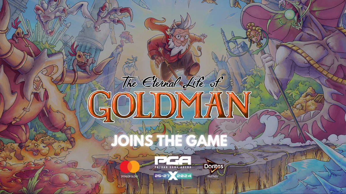 #TheEternalLifeofGoldman joins the game at #PoznanGameArena2024! Swing by their booth at hall 7A. More info👉 mtp-link.pl/PGAxGOLDMAN