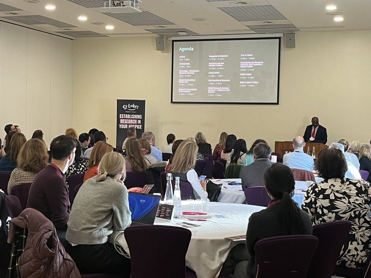 The St Luke’s Conference ‘Establishing Research in your Hospice’ is now underway! We hope everyone has a great day! #researchmatters