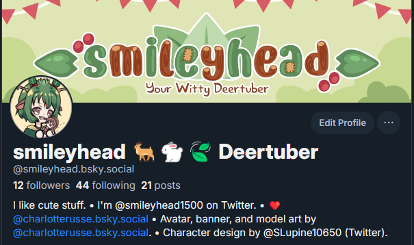 smileyhead 🦌🐇🍃 over @smileyhead.bluesky.social tweet media