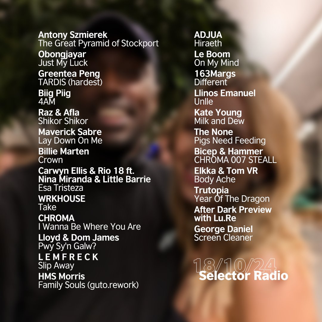 Selector Radio (@selectorradio) on Twitter photo 🏴 Welsh Music Prize Reflection🏴
<a href="/sianelerievans/">Sian Eleri</a> shares details of the night <a href="/LemFreck/">MICHAEL SHEEN’S BURNER ACC</a> won the <a href="/welshmusicprize/">Welsh Music Prize</a>
We have a Tastemaker Tip from <a href="/Heart_Miser/">Heart Piece</a> from <a href="/SwnFestival/">Sŵn Festival</a> & <a href="/ClwbIforBach/">Clwb Ifor Bach</a>
And a bassy After Dark from DJ-producer Lu․Re
🎧 Listen here: linktr.ee/selectorradio 🏴 Welsh Music Prize Reflection🏴
<a href="/sianelerievans/">Sian Eleri</a> shares details of the night <a href="/LemFreck/">MICHAEL SHEEN’S BURNER ACC</a> won the <a href="/welshmusicprize/">Welsh Music Prize</a>
We have a Tastemaker Tip from <a href="/Heart_Miser/">Heart Piece</a> from <a href="/SwnFestival/">Sŵn Festival</a> & <a href="/ClwbIforBach/">Clwb Ifor Bach</a>
And a bassy After Dark from DJ-producer Lu․Re
🎧 Listen here: linktr.ee/selectorradio