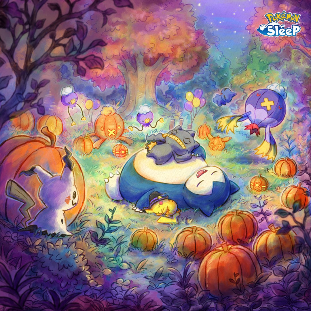 sowsowkoubou's tweet photo. ◇works◇

スマートフォン向けアプリ『Pokémon Sleep』
「ハロウィン2024：ダブルアメリサーチ」

こちらのキービジュアルを作画いたしました🎨🖌
🎃ハッピーハロウィン🎃 https://t.co/l6emNMOvzU