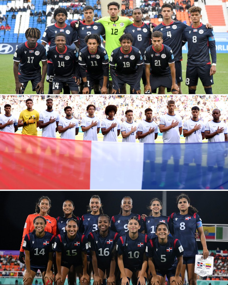FIFA (@fifacom) on Twitter photo FIFA U-20 World Cup ✅
Men's Olympic Football Tournament ✅
FIFA U-17 Women's World Cup ✅
Three tournament debuts for <a href="/sedofutbol/">Selección Dominicana de Futbol</a> in the past 18 months 🙌 FIFA U-20 World Cup ✅
Men's Olympic Football Tournament ✅
FIFA U-17 Women's World Cup ✅
Three tournament debuts for <a href="/sedofutbol/">Selección Dominicana de Futbol</a> in the past 18 months 🙌