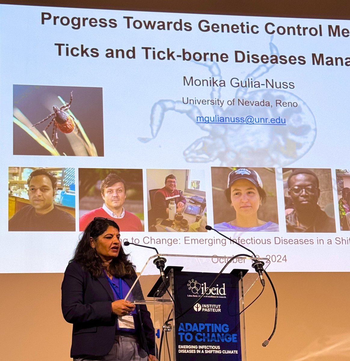 A pleasure to welcome Monika Gulia-Nuss from University of Nevada to present the latest work from her lab about gene-editing techniques to understand tick-borne diseases.

#science #vectorbornediseases #infectiousdiseases #crispr #ticks 
<a href="/institutpasteur/">Institut Pasteur, since 1887</a> <a href="/unevadareno/">University of Nevada, Reno</a>