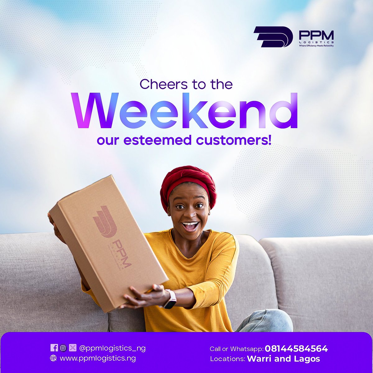 ppmlogistics_ng's tweet photo. At PPM Logistics, we understand that every weekend marks the end of a productive week and the beginning of fresh opportunities.

PPM Logistics has your back, even as the weekend rolls in!

#Logistics   #parceldelivery #Ppmlogistics #logisticsinlagos #logisticsinwarri https://t.co/WHvTNlboyS