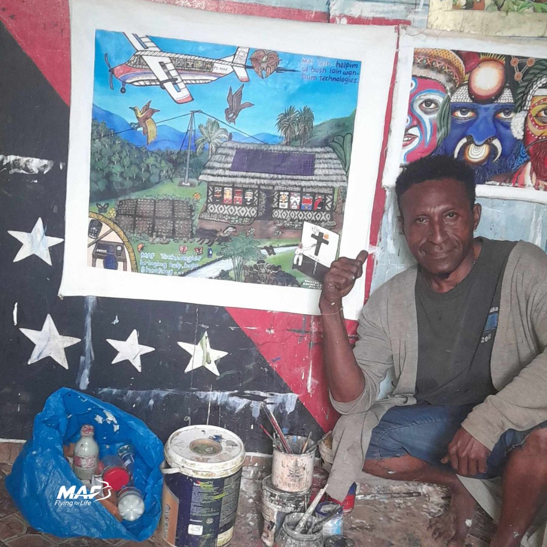 flying4life's tweet image. Local contemporary artist Winston Kauage Junior, from Papua New Guinea, creates paintings of MAF planes visiting his community in PNG.

We are very grateful to Winston for sharing his work with us.

📷 Winston Kauage Junior

#ContemporaryArt #MAFPlanes #MAF #Art #FunFriday