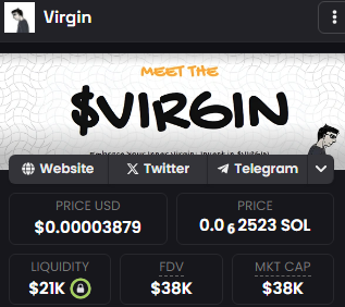 FlingerGG's tweet image. I had my first $vision that $think would pump a lot and it did the next day.

Now I'm having a great feeling that $virgin is the next to SEND to the heavens to join $sigma his big brother.

DONT MISS OUT ON A 100X
@VirginSolanaCTO