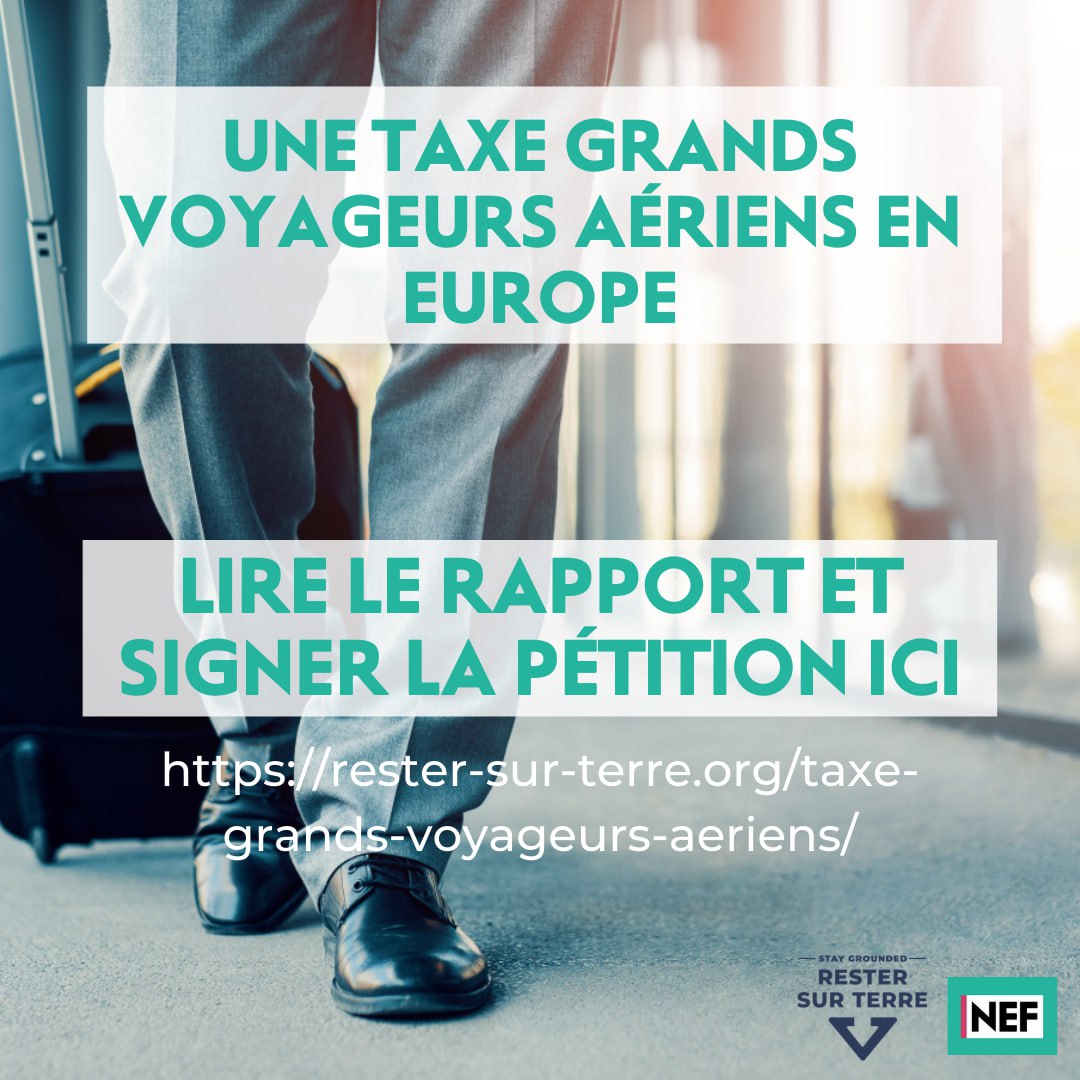 Une “Taxe grands voyageurs aériens” permettrait de générer 64 milliards de recettes pour l'action climatique et permettrait de diminuer de 21% les émissions du secteur aérien !
Signez la pétition pour faire de cette mesure une réalité 
👇
rester-sur-terre.org/taxe-grands-vo…