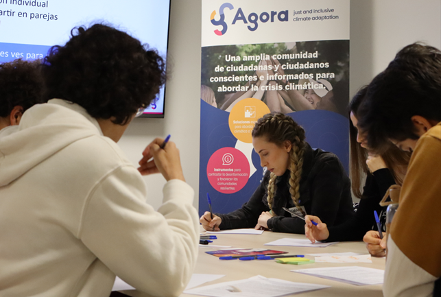 🚀<a href="/Ibercivis/">Fundación Ibercivis</a> hosted a focus group with <a href="/unizar/">Universidad Zaragoza</a> on fair and inclusive climate adaptation. Students discussed issues like political polarization, youth participation, and the urban-rural divide.
 #ClimateAdaptation #CitizenScience #YouthInvolvement #ClimateJustice #AdaptationAGORA