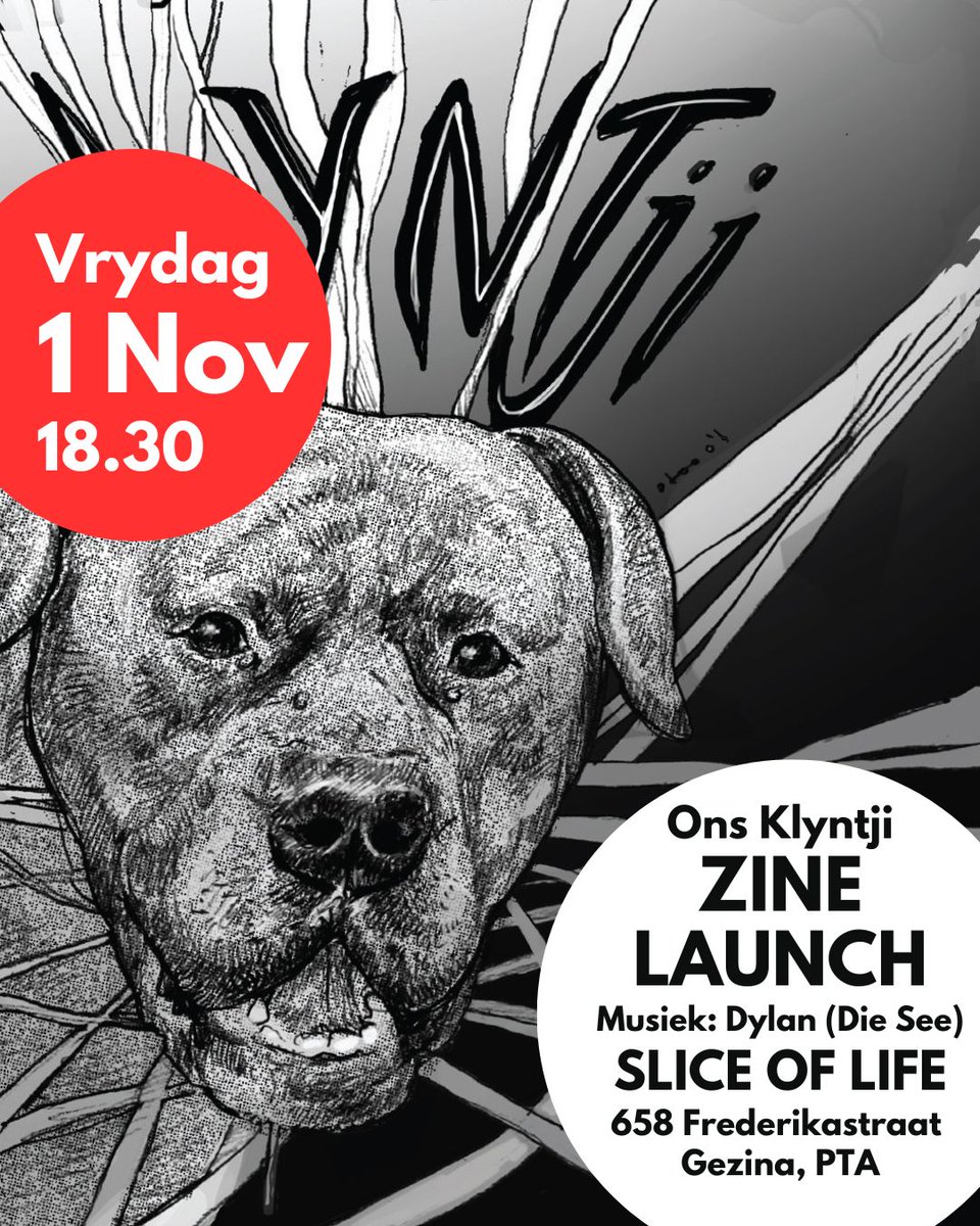 Kom vier die 128ste uitgawe van Ons Klyntji in die noorde!

📌 Do 31 Okt, 17.30 vir 18.00
Love Books, Melville

📌 Vry 1 Nov, 18.30
Slice of Life, Pretoria

📌 Sat 2 Nov, 19.15
Verdant-koffiewinkel, Klerksdorp-boekfees
