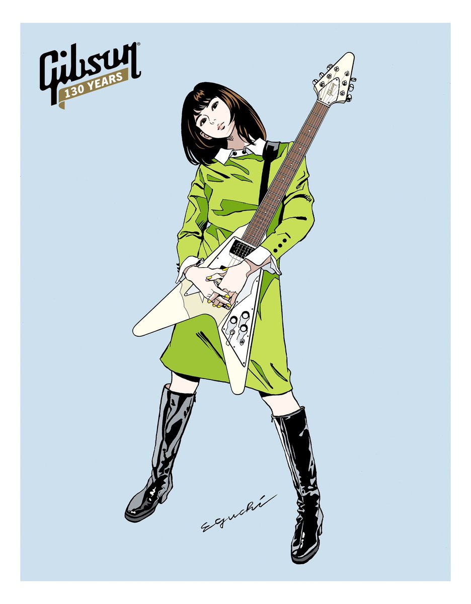 Gibson130th 第二弾フライングV描いた
詳細▶　ow.ly/kLQg50TObWz