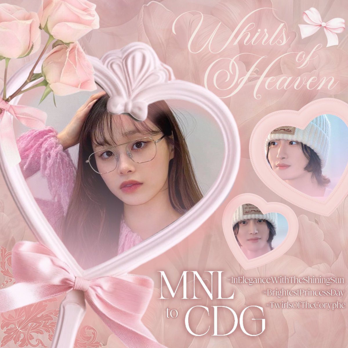 ㅤ

         THE.⠀   BRIGHTEST.⠀   PRINCESS.⠀
         
         𓆩♡𓆪 The 𝓑ʀɪɢʜᴛᴇꜱᴛ 𝓢ᴜɴ was spotted
         at NAIA on the to her 𝑾𝑯𝑰𝑹𝑳𝑺 𝑶𝑭 𝑯𝑬𝑨𝑽𝑬𝑵

         “𝒲𝒾𝓉𝒽 𝓂𝓎 𝒫𝓇𝒾𝓃𝒸𝑒 𝒞𝒽𝒶𝓇𝓂𝒾𝓃𝑔”

ㅤ