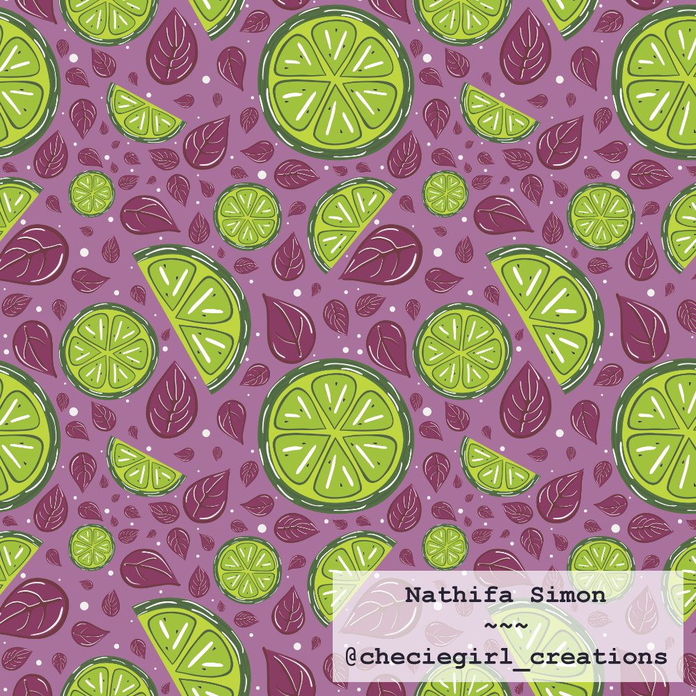 NathifaSimon's tweet image. Fully vectorised series of citrus repeat patterns, lemons, oranges, grapefruits and limes.🍊

Portfolio: checiegirl.wixsite.com/nathifa-simon-…

#surfacepatterndesign #repeatpattern #madeinaffinity #citrus #lemon #oranges #lime #grapefruit #art #digitalart