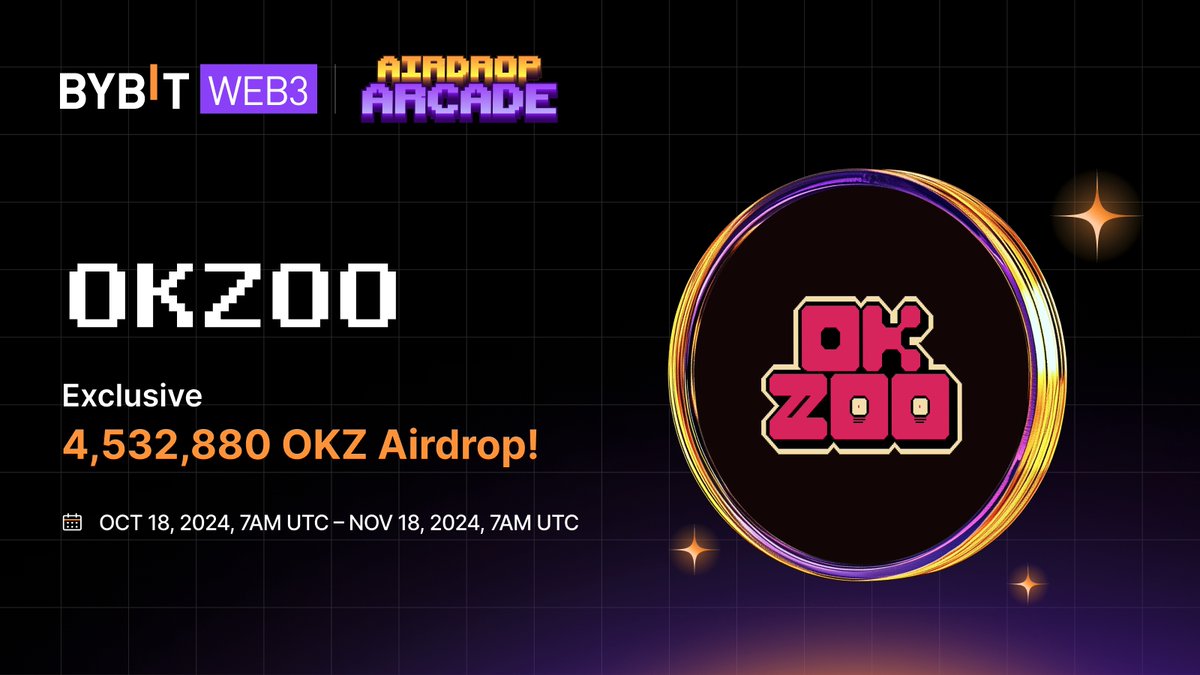 🪂 <a href="/okzoo_app/">OKZOO</a> has landed on #AirdropArcade! Complete tasks to win a share of 4,532,880 OKZ.

OKZOO is the home of animal memes and games on Solana, powered by an AI companion and a lightweight game standard.

Claim your airdrop ➡️ i.bybit.com/CyP6abb

#BybitWeb3