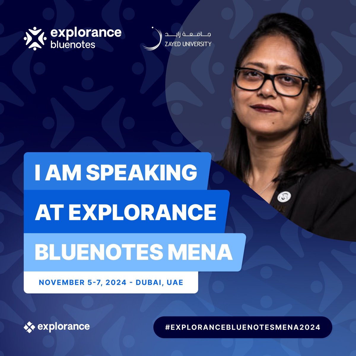 I'm excited to announce that I'll speak at #ExploranceBluenotesMENA2024

For more information and to complete your registration, please visit: lnkd.in/dctuDdSV