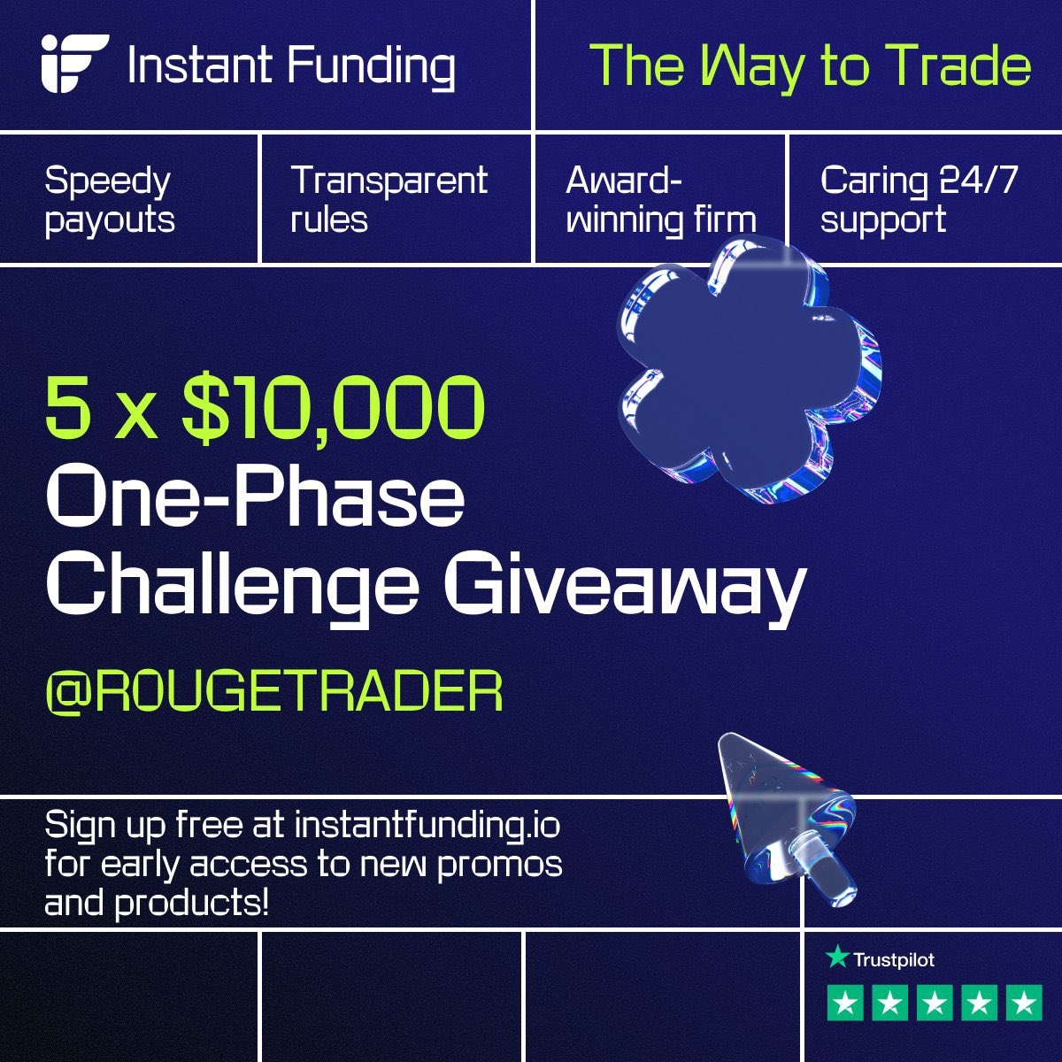 mhidxe's tweet photo. 5x 10k One Phase challenge giveaway with @InstantFunding_ ! 

Make sure to:
⚡ Like and retweet this post 
⚡ Follow @InstantFunding_ , @R0UGETRADER, @LewisM_IF 

⚡️Tag three non influencer friends 

Winners will be announced on 30th October! Best of luck!
Only those who follow Instant Funding are eligible to win.

Join @InstantFunding_ Discord for more giveaways! https://t.co/LW0R3Zf0l1

Currently they are running the most successful promotion. https://t.co/EjpQJgpVVX