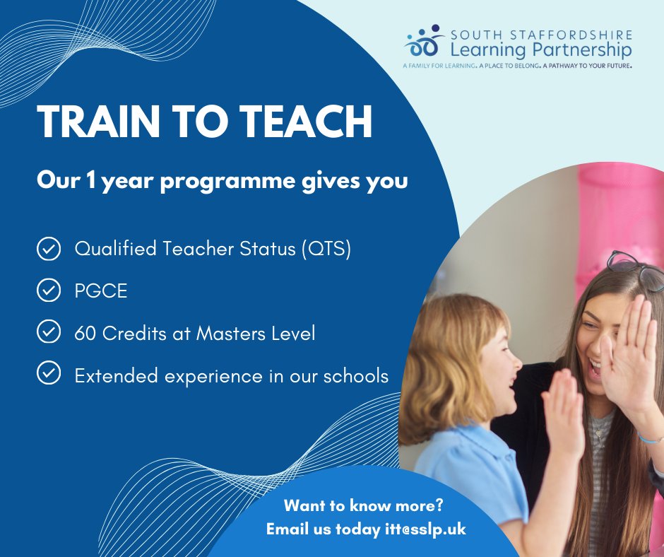 Would you love a career in teaching?

SSLP are excited to offer trainee teaching placements in our schools, with courses starting September 2025.