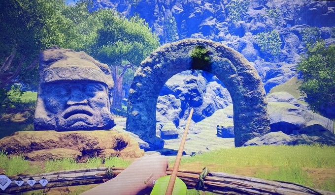 Survival: Fountain of Youth、探索してると古代文明の痕跡見つけたり違う島に行くと新しい素材を見つけてクラフトのレシピがどんどん増えていったり中々面白い☺️ 