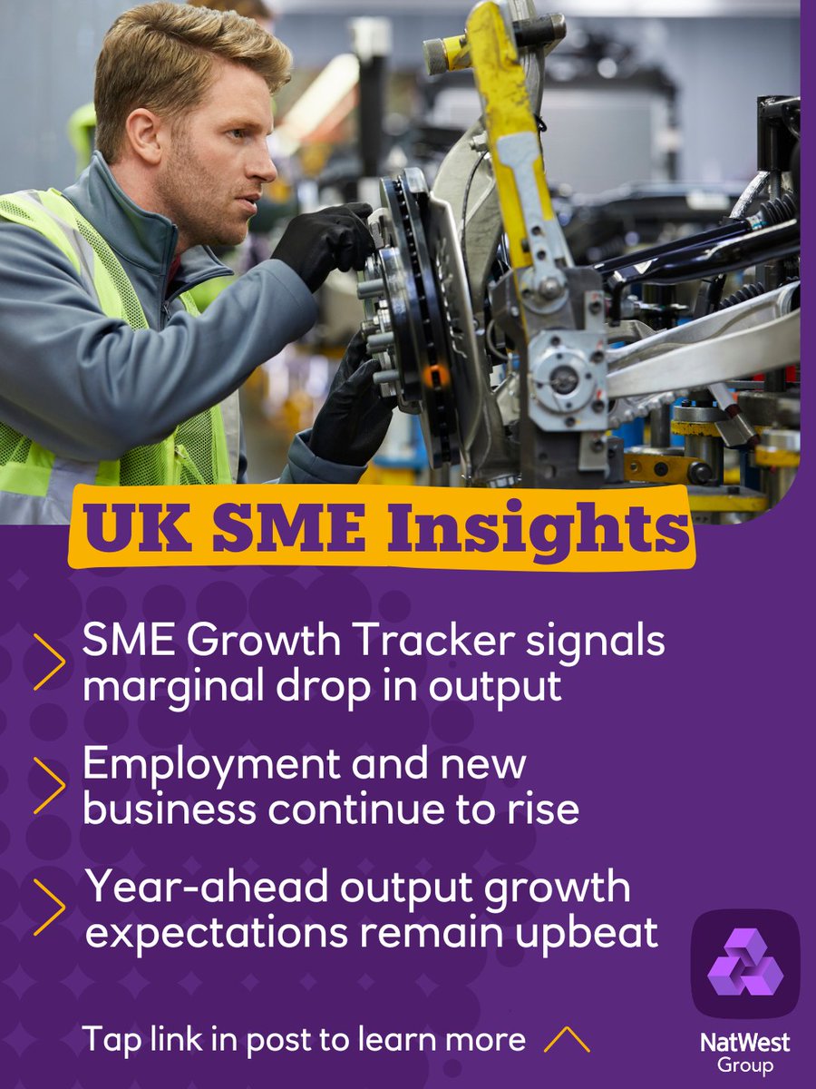 NatWest Group (@natwestgroup) on Twitter photo Despite a dip in business activity for September, SMEs remained upbeat about their growth expectations for the year ahead, according to the latest <a href="/NatWestBusiness/">NatWest Business</a> SME Growth Tracker.
natwestgroup.com/news-and-insig…
Swipe below for more 🔽 Despite a dip in business activity for September, SMEs remained upbeat about their growth expectations for the year ahead, according to the latest <a href="/NatWestBusiness/">NatWest Business</a> SME Growth Tracker.
natwestgroup.com/news-and-insig…
Swipe below for more 🔽