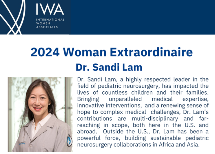 Congrats to Dr. Sandi Lam, our Chief of Pediatric Neurosurgery, on being recognized by @iwachicago for her outstanding contributions! We're incredibly proud of her leadership and dedication. @LurieNeurosurg @WomenInSurgery #WomenInMedicine #iLookLikeASurgeon