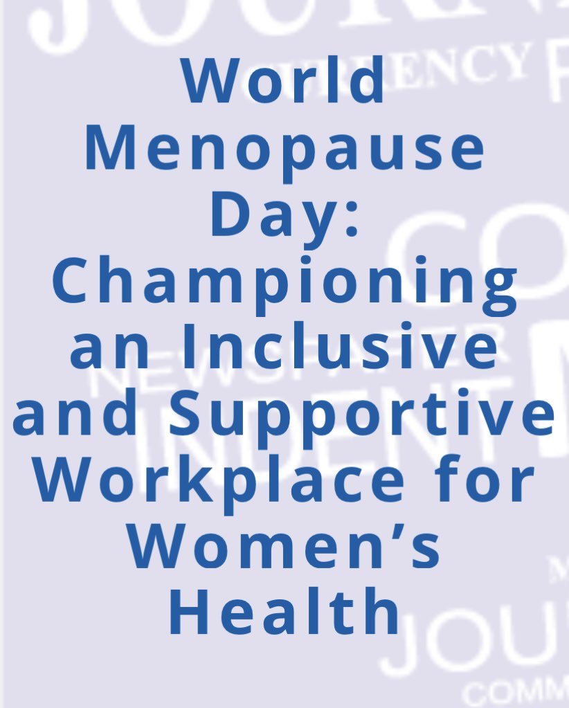 #WorldMenopauseDay
<a href="/SOMNews/">SOM e-News</a>. See som.org.uk/world-menopaus…