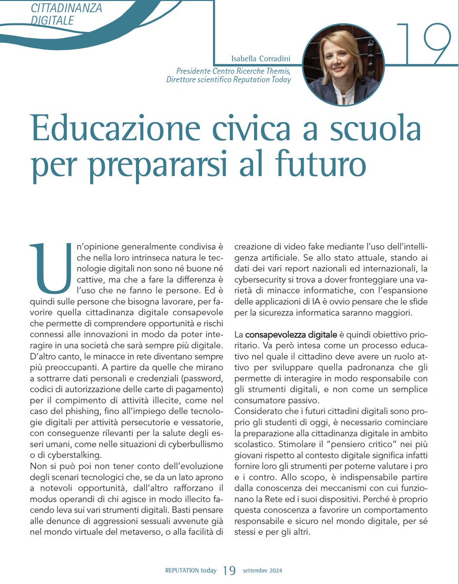 isabcor's tweet photo. Investire sulla  consapevolezza digitale, partendo dalle scuole: gli strumenti ci sono,  spetta agli esseri umani saperli usare nel miglior modo possibile https://t.co/wl8Eunc4v1 https://t.co/l6IhA5t5A5