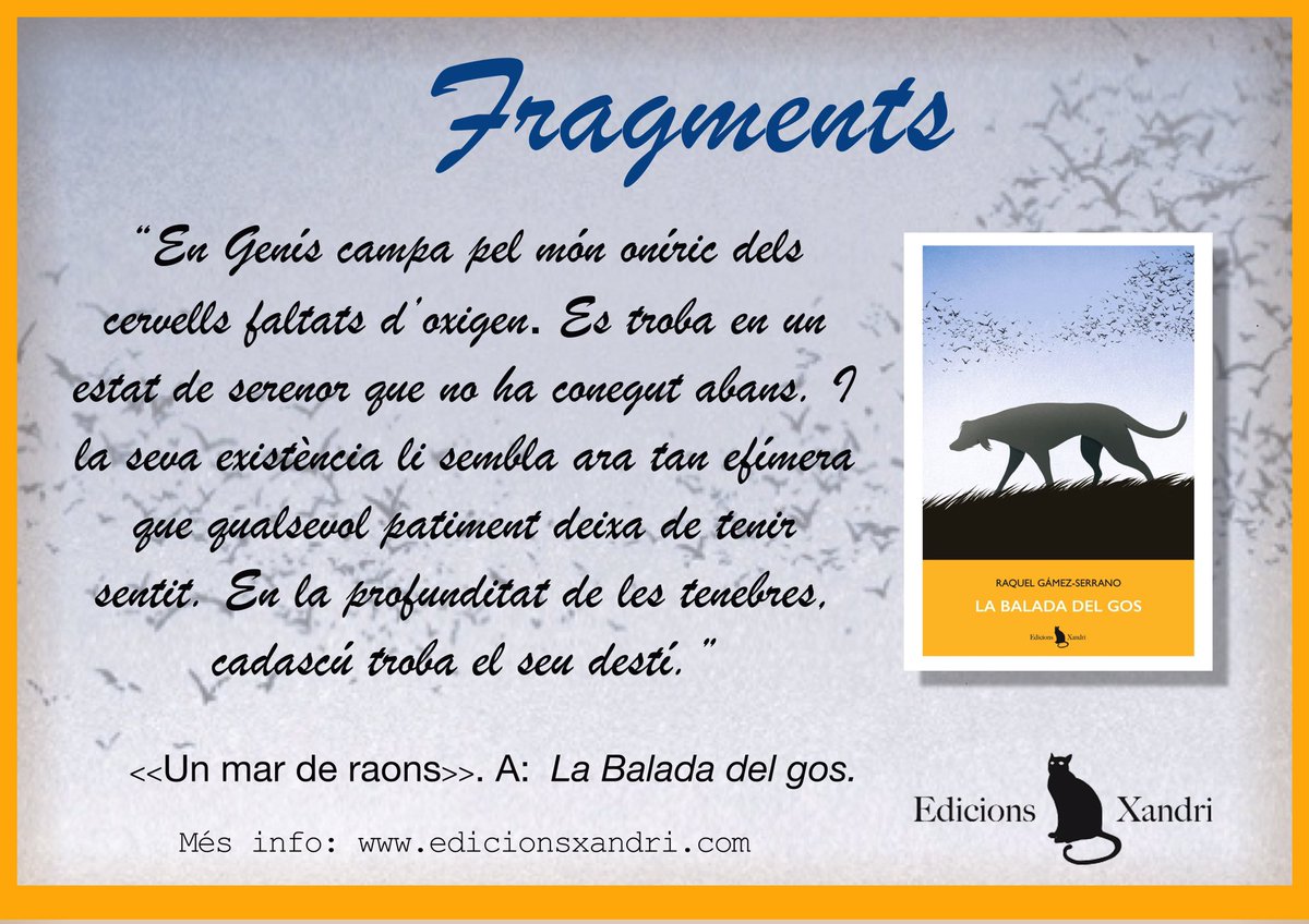 #Fragments #LaBaladadelGos <a href="/edicionsxandri/">Edicions Xandri</a>  💙🤍💛