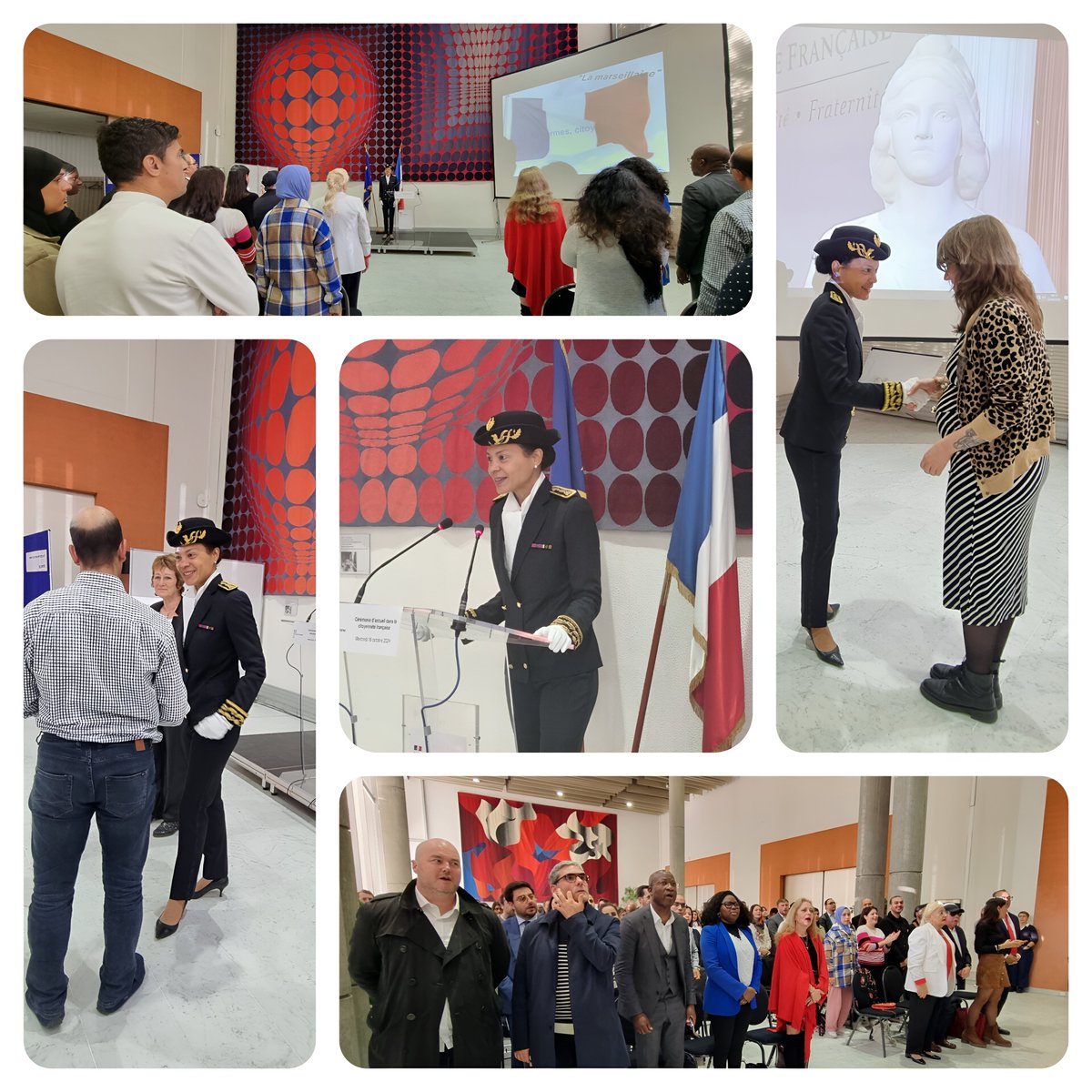 🇫🇷La préfète déléguée #EgalitédesChances, Nadège Baptista, a présidé mercredi la cérémonie de naturalisation qui s'est déroulée au salon d'honneur de la préfecture.
📸Retour en images de la remise des décrets de naturalisation aux 85 citoyens nouveaux français.
Bienvenue à eux !