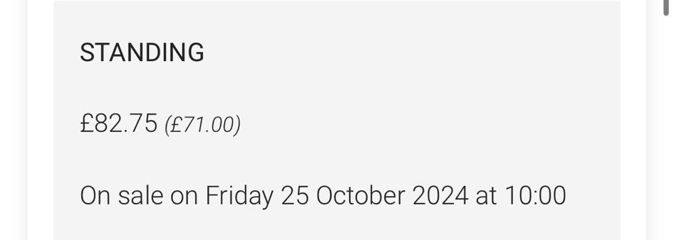 i fear our love affair is over. do one. it's not even a stadium tour &amp; you're supposed to be a man of the working class people. i'm not paying £82 for an arena show you can actually do one