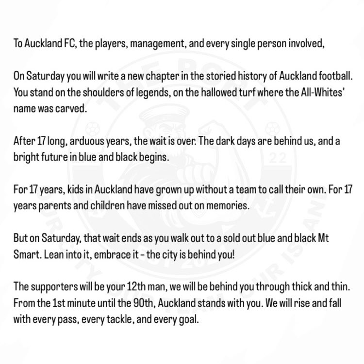 The Port - Auckland FC tweet media