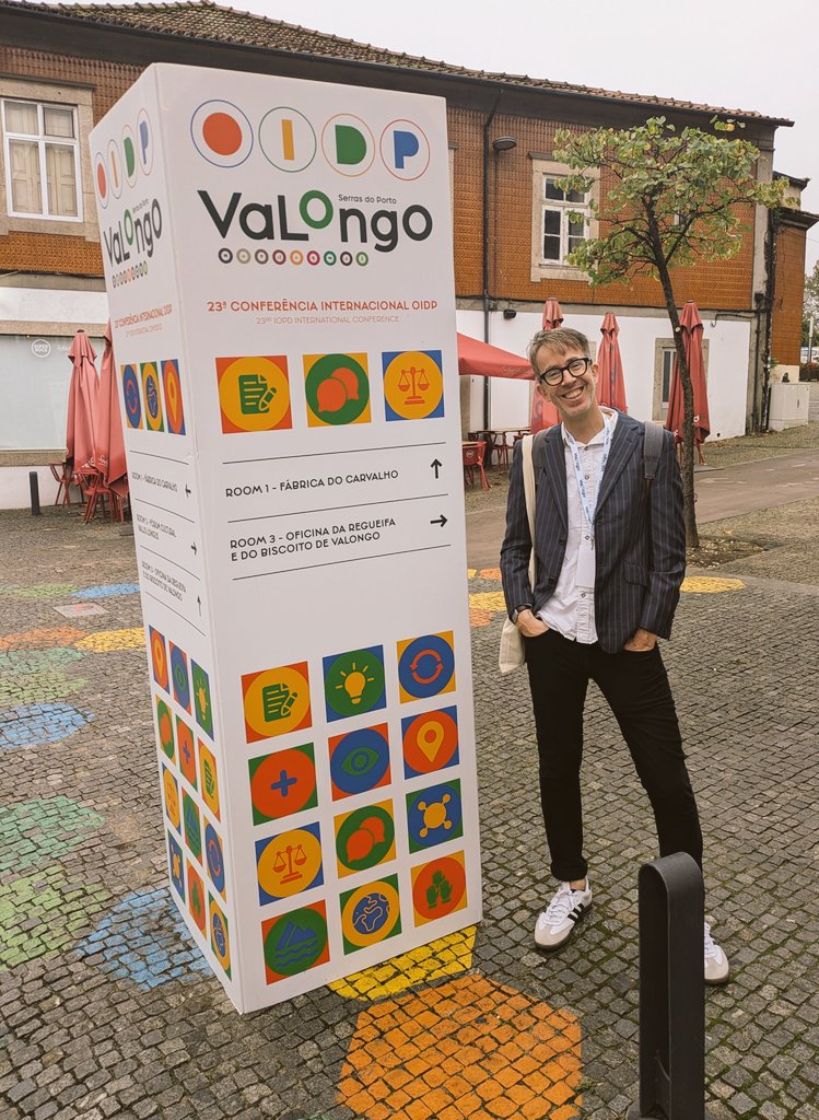 KatyRubinTO's tweet photo. Ready for day 2 of #OIDPValongo2024! Took a quick stroll to explore Valongo &amp; *loved* the Museo Municipal exhibit on political stickers from the revolution. 🔥 Aaron Landsman and I are psyched for our workshop: 'Creative Designs for Participatory Democracy' 💪 https://t.co/qqUB5w9bPR